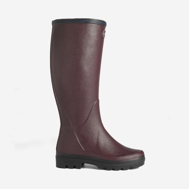 Le Chameau Ladies Giverny Jersey Lined Boots Cherry