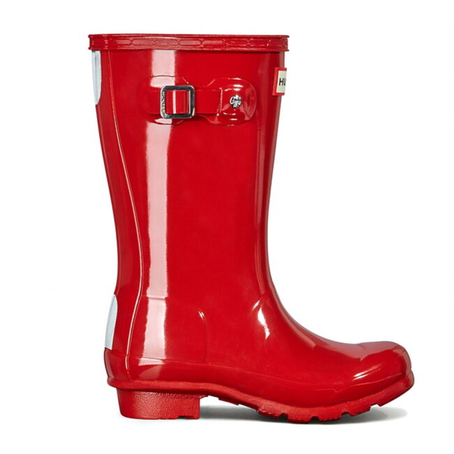 Hunter Original Children's Gloss Red Boots - Image 3